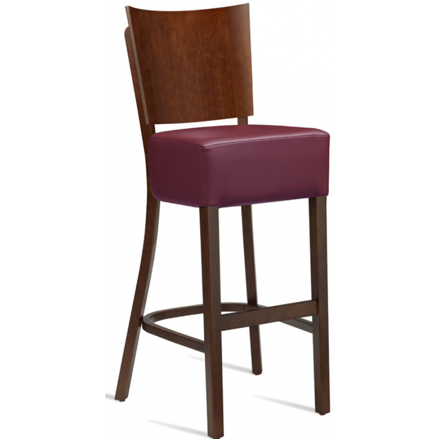 Wine Dark Walnut Bar Stool